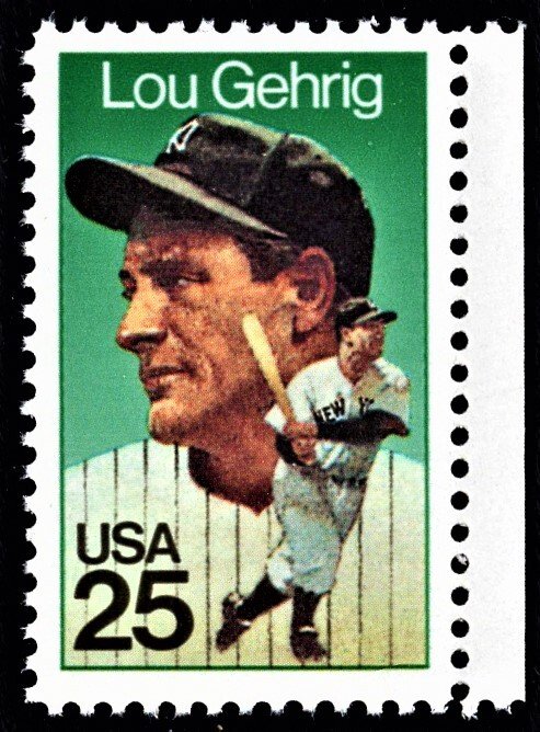 US 2417 MNH VF 25 Cent Lou Gehrig NY Yankee