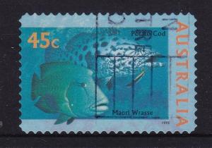 Australia - #1463b1995 Marine Life- Maori Wrasse 45c used