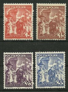 Poland - Scott # 1K33-36 F-VF MNH