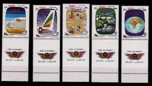 (172) Ethiopia / airline / planes / with tabs !! / rare / mnh