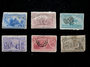 US - SCOTT# 230-232,235-237 - USED - CAT VAL $56.20