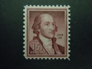 1966 #1046a 15c John Jay Single  Tagged  MNH OG