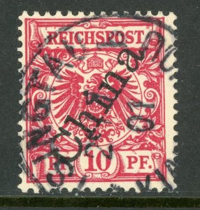 China 1898 Germany 10 Pfenning Michel 3 II (Sc #3) Tsingtau Kiautschou VFU F45