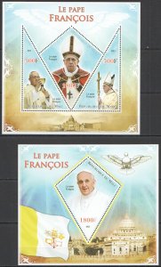 2013 Great Humanists Pope Francis Kb+Bl Mnh Pe241