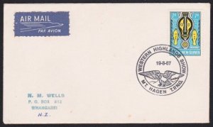 PAPUA NEW GUINEA 1967 cover Western Highland Show commem pmk...............B3851