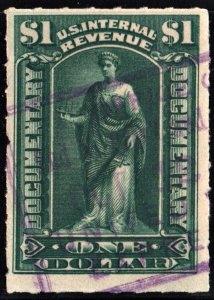 R173 $1.00 Documentary Stamp (1898) Used