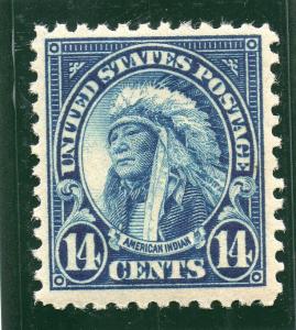 565 14c American Indian Mint Never Hinged 