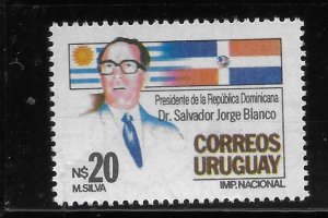 Uruguay 1986 President Blanco Dominican flag Sc 1225 MNH A19