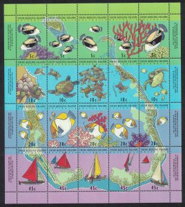 Cocos (Keeling) Is. Fish Corals Turtles Sailing 20v 1994 MNH SC#292E SG#296-315