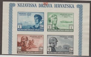 Croatia Scott #B37a-B37d Stamp - Mint Imperf Sheet