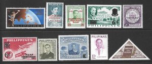 Philippines 812, 814, 834, 847, 848, 849, 871, 872, 946, 1014  MNH SC: $4.70