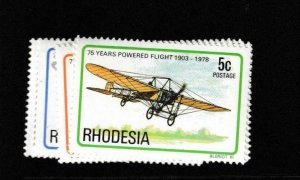 Rhodesia Airplanes SC 408-12 MNH (6gcg) 