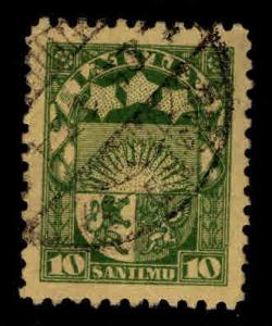 Latvia Scott 144 Used coat of arms stamp