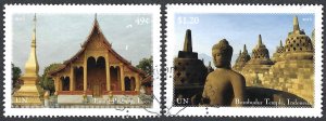 United Nations #1113-1114  49¢ & $1.20 Indonesia & Laos (2015). Used.