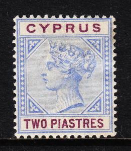 CYPRUS — SCOTT 31 (SG 43) — 1894 QV 2pi ULTRA & MAROON — MH — SCV $11.00