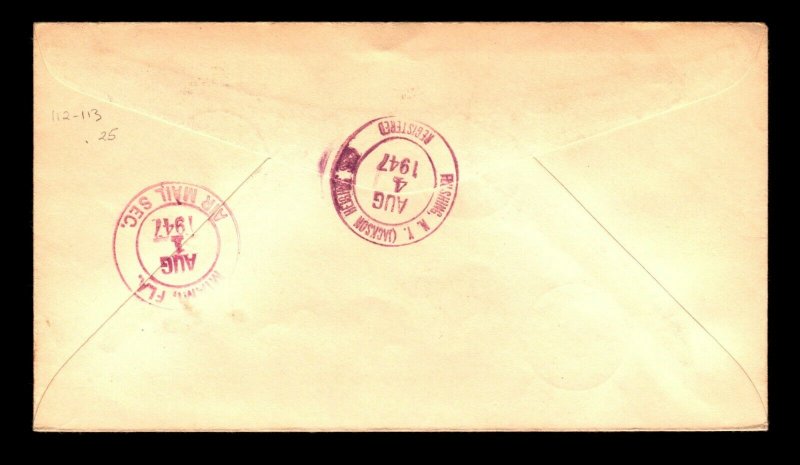 Dominica 1947 Registered Cover to New York - L11074