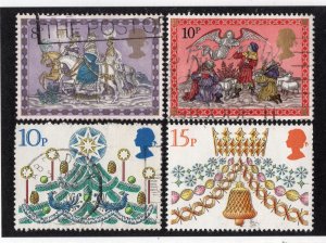 Great Britain 1979-80 8p, 10p, 10p & 15p Christmas, Scott 879-880, 928, 931 used