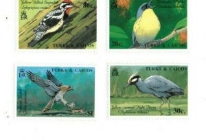 Turks and Caicos - 1990 - Birds  - Set of Four - MNH (Scott#806-13)