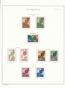 EUROPA STAMPS 1967 FULL  SET. 39 VALUES MNH ON  5  EUROPA PAGES . R 426