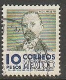 MEXICO 930, $10Pesos 1950 Def 2th Issue WMK 300 USED. F-VF. (1422)