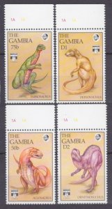 1992 Gambia 1405-07,1410 Dinosaurs 3,30 €