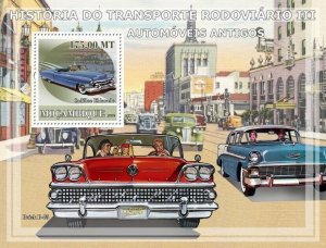 Mozambique 2009 MNH - History of Road Transport/Ancient cars.  Mi 3157/BL242