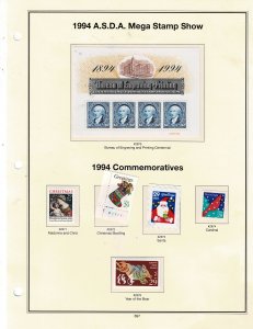 1994 Mint Commemoratives US Postage #2871-76 VF MNH