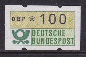 Germany   MNH  1981  automation machine labels 100 pf  automatenmarken