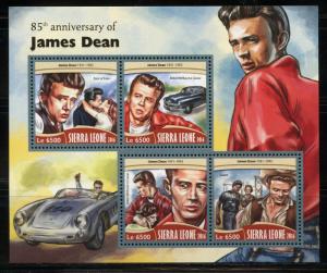 SIERRA LEONE 2016 85th BIRTH ANNIVERSARY OF JAMES DEAN  SHEET MINT NH