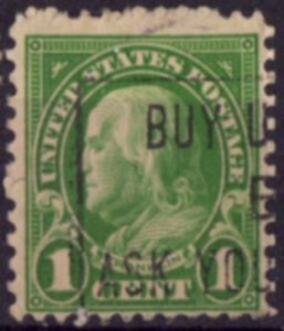 US Stamp #632 Used Benjamin Franklin - Regular Issue 1926-34