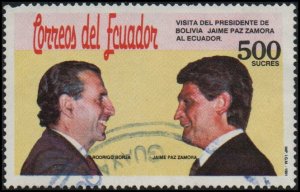 Ecuador 1275 - Used - 500s Presidents Cevallos & Zamora (Bol.) (1991)(cv $1.00)