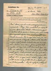 1941 Germany Diez Prison Letter & Cover from Alois Vlcan to Brno Czechoslovakia