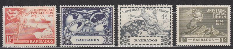Barbados - 1949 UPU Sc# 212/215 - MH