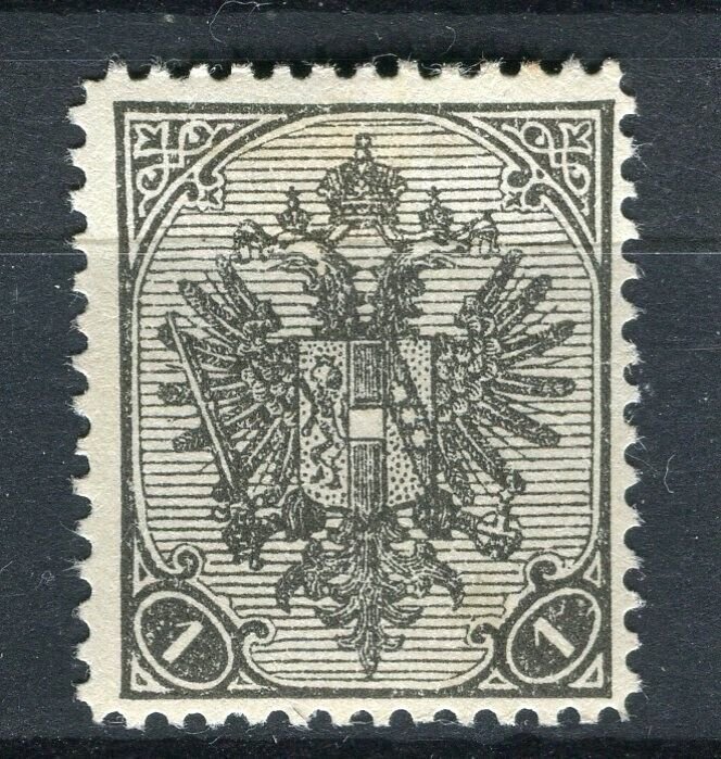 BOSNIA; 1900 early Eagle Coat of Arms issue Mint hinged 1h. value