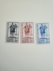 Stamps French Morocco Scott #B29-31 h