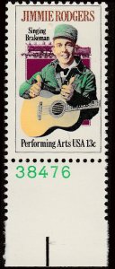 # 1755 MINT NEVER HINGED ( MNH ) JIMMIE RODGERS AND LOCOMOTIVE