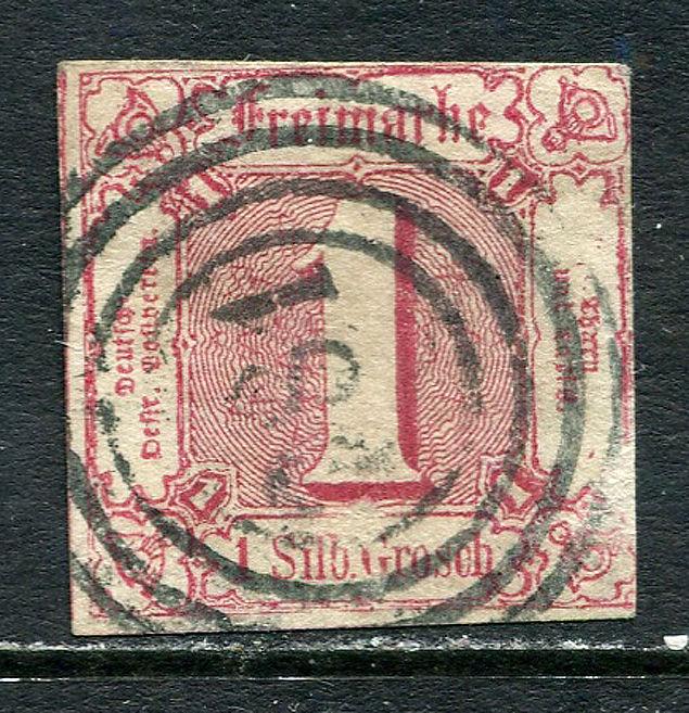 GR Lot 8581 Altdeutschland Thurn - Taxis 1863 Michel 29 1 Silb Groschen Freimark