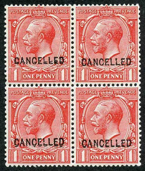 Spec N16 1d R/Cypher Block of FOUR opt CANCELLED M/Mint Cat 320++