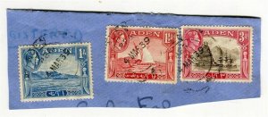 ADEN; 1940s early GVI issue fine used Postmark Piece