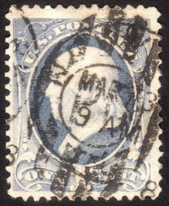 1881, US 1c, Franklin, Used, Sc 206