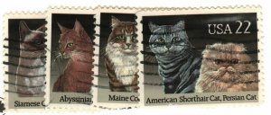 US #2372-5  used cat set