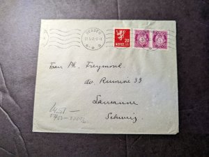 1942 Censored Norway Cover Bergen to Lausanne Switzerland