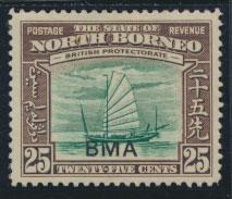 North Borneo  SG 330 SC# 218 MH    OPT BMA 