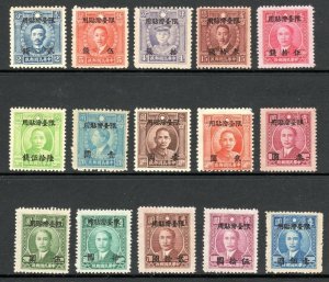 RO China, Taiwan 1946-7 Surcharged w Old Currency (15v Cpt) MNH CV$28+