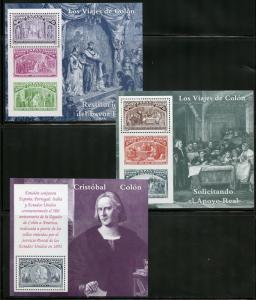 SPAIN COLUMBUS SOUVENIR SHEET SET  SCOTT#2677/82  COMPLETE MINT NH--SCOTT $7.80