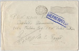 56036 - EEGYPT / WWII - POSTAL HISTORY: COVER to P.O.W. - REPATRIATED 1946-