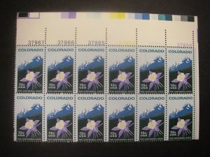 Scott 1711c, 13c Colorado, PB12 37956, 37963-67 UR, Perf 11.2, MNH Commemorative