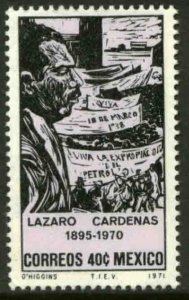 MEXICO 1035, In Memoriam Pres. Lazaro Cardenas. MINT, NH. VF.