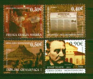 153 MONTENEGRO 2011 - The Historical Heritage - Fresco - MNH Set