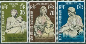 New Hebrides 1975 SG204-206 Christmas set MNH